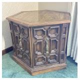 Vintage Hexagonal Accent End Table