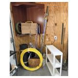 Contents of Corner, Plastic Shelf, and More