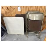 2 Card Tables and 4 Chairs