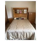 Sleep Number Pine Bookcase Queen Bed