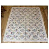 Vintage Flower Basket Patchwork Quilt