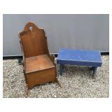 Mini Rocking chair and foot Stool