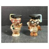 2 Lefton Ceramic Graduation Owls Shakers
