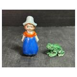 Frog and Girl Salt and Pepper Shakers