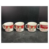 Four Campbell soup mugs