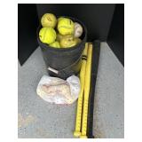 Softballs and Wiffle Balls and bats