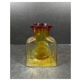 Blenko Amberina Double Spout Glass Water Bottle