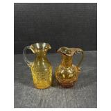 Yellow Amber Glass Pitchers