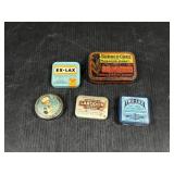 Vintage Tin Cans Of Tobacco & Medicine