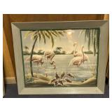 Vintage Flamingo Wall Art