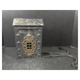 Vintage Black Metal Wall Mailbox w Bracket