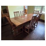 Nice Mission Style Dining Table & 6 Chairs