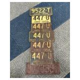 Vintage Ohio License Plate Collection 1918-1955