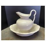 Ceramic pitcher and basin