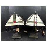 Paul Sahlin Tiffany Style Table Lamps