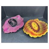 Sun Face & Flamingo Metal Wind Spinner Set