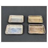 4 Poole Sterling Silver Butter Pats