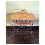 Longaberger Double Handled Basket & Stand