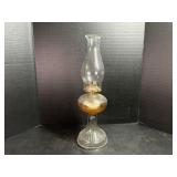 Queen Anne Clear Glass Kerosene Oil Lamp