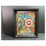 3D Captain America Wall Art