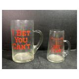 I Bet You Canï¿½t & I Bet I Can Large Glass Mugs