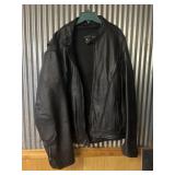 Black Leather Motorcycle Jacket - Large?