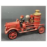 Vintage Cast Iron Fire Engine Toy