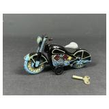 Tin Wind Up Motorcycle Toy