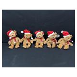 TY Christmas Bears Beanie Babies