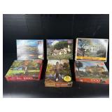 6 Scenic Vintage Puzzles
