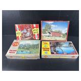 4 Scenic Picture Vintage Puzzles