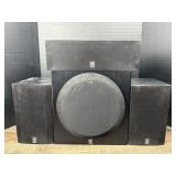 Yamaha Subwoofer, Center & 2 Speakers