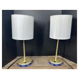 19ï¿½ 2 USB Charging Table Lamps