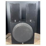 Yamaha Subwoofer & 2 Surround Speakers