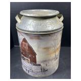 14" Tin Milk Can