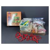 Christmas cookie cutters, cupcake desert stand