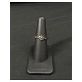Sterling Silver Marcasite Floral Ring
