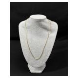 Sterling Silver Herringbone Chain Necklace