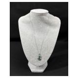 Green Lizard Pendant Necklace