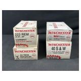 Winchester 223 REM, 44 REM MAGNUM, & 40 S & W