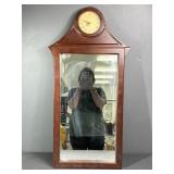 Quarts clock and mirror