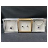 Amethyst necklace and earring sets
