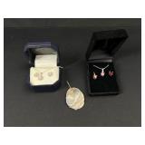 Two necklace and earring sets and more