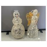 Angle and Snowman Christmas Decorations