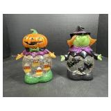 Witch and Pumpkin "snow" globe