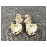 Sterling Silver heart earrings