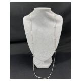 Sterling Silver Beaded Snake Chain Necklace