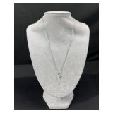 Sterling Silver Heart Solitaire Necklace