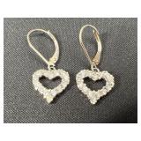Sterling Silver heart earrings