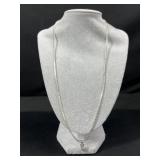 Sterling Silver Solitaire Pendant Necklace